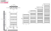 Koupelnové těleso JAGA SANI BASIC 940x600, barva standard   SBAW.094 060